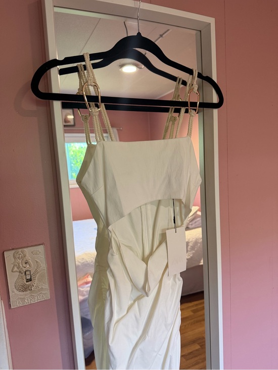 Zara Dresses & Skirts - Zara White Dress with Rope Straps